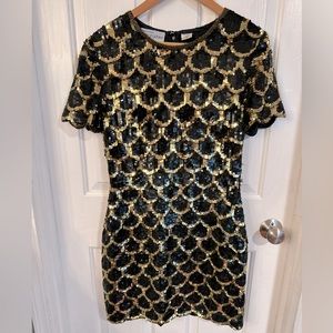Vintage Bloomingdale’s 100% silk, fully sequined/ beaded dress